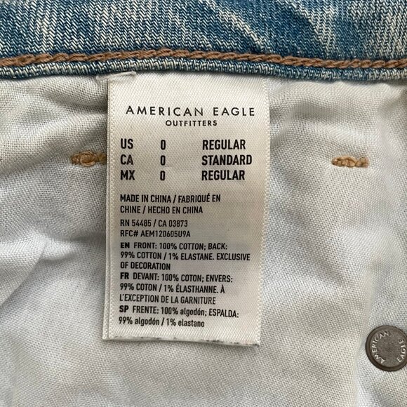 American Eagle Strigid Mom Jeans US Size 0 - Picture 5 of 5